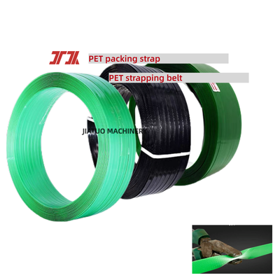 Automatic PET packing belt 19mm green PET strapping from 100% recycled materials