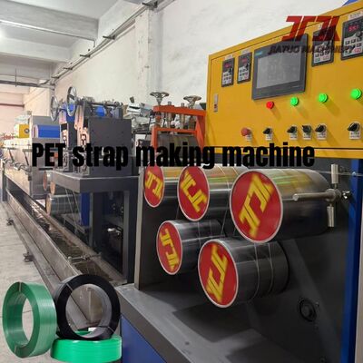 Automatic PET Strap Making Machine with 220-250kg/H Capacity 9-32mm Strap Width Using 100% Recycled PET Bottle Flake Material