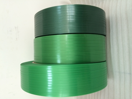 16mm Green Plastic Packing Belt PET Polyester Strapping For Roll / Carton / Pallet