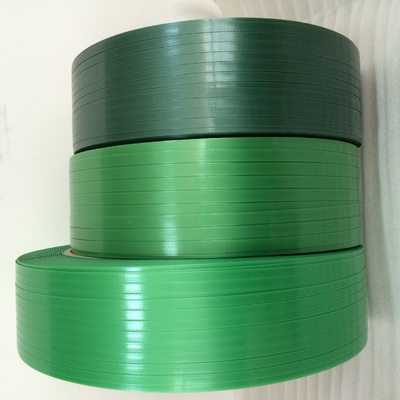 16-25mm Green PET Strapping Plastic Packing Belt For Big Box Heavy Machine Engine Packing
