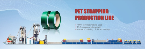 Plastic PET / PP Straps Packing Band Making Machine High Output Strong Tension
