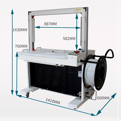 China Automatic Tape PP Belt Box Case Strapping Machine For Packing OEM