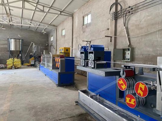 PLC Control PP Strap Making Machine PP Polypropylene Strap Production Machine Six Strap Output 360-380kg/H