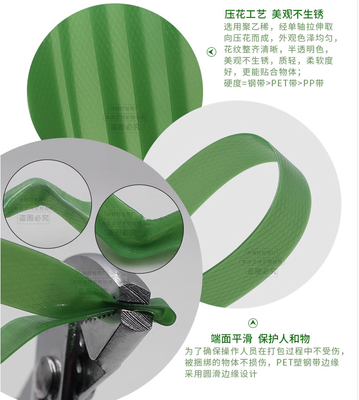PET packaging belt, 20KG/ roll, heavy product packaging belt, pulling force up to 2000N