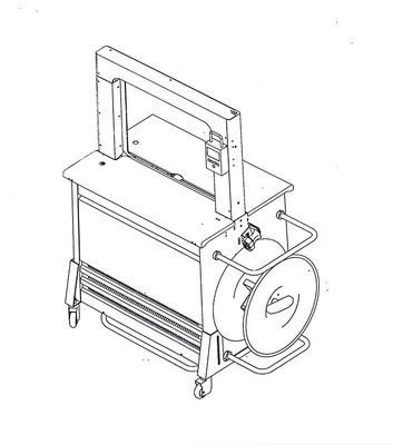 German Technology Box Strapping Machine Adjustable Cooling Time 2 Sec/Strip Bale Speed,Carton table top baler