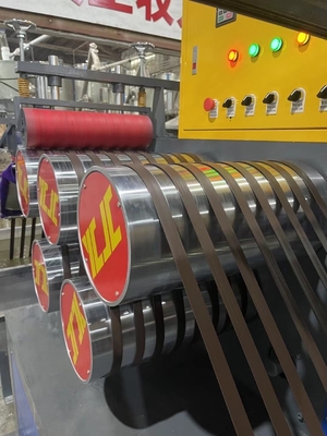Adjustable speed PP belt extrusion line, PP packing belt production line, PLC touch screen control, output 150KG-600KG/H