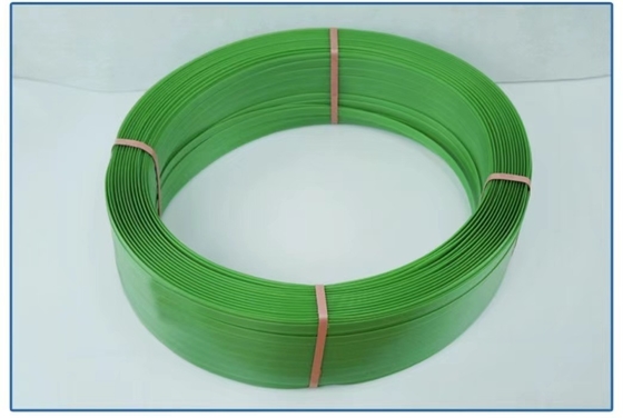 Cold resistant PET plastic packing belt, super tensile PET packing belt, green binding belt, Model: PET-16080