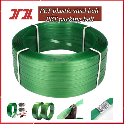 Green PET Packaging Strap Band Plastic Rolls Customized Size