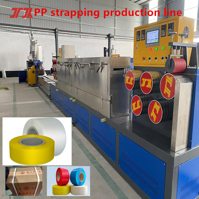 100% Recycle Material PP Packing Belt Machine With PLC Control System And Automatic Winder