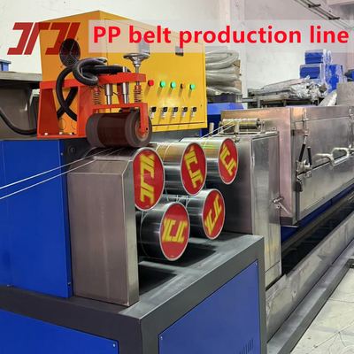 PLC Control System PP Packing Strap Extruder Production Line With No-Stop Changer Running Speed 300m/Min