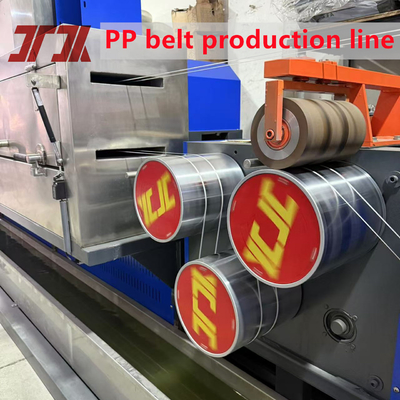 PLC Control System PP Packing Strap Extruder Production Line With No-Stop Changer Running Speed 300m/Min
