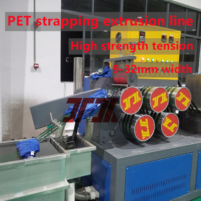 Double Embossing Pet Belt Production Line with Automatic Weighing and Winding Machine