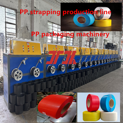 Automatic 5-19mm PP strapping tape production line PP strapping tape equipment for four-net circulation network