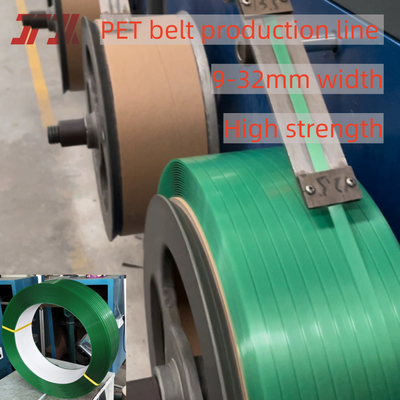 9-32mm Customized PET Strap Making Machine Use Recycled Material With Semi-Automatic Winder