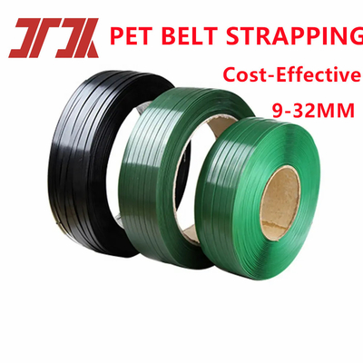 9-32mm Customized Green Embossing PET Straps 4output Making Machine With GUOMAO Motor And Automatic PLC Control