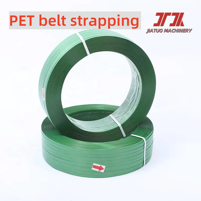 Strong Tension Green Embossed Plastic PET Strapping Use For Pallets Heavy Cargo Packing 9-32mm Tolerance ±0.3mm