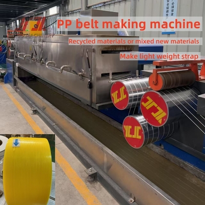 100% Recycled Material Use PP Belt Production Line With Small Tolerance Of Width Thickness Longer Length And Tension Strength