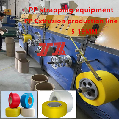 Single Screw PP Strap Making Machine 100KW Polypropylene Belt Extrusion Line