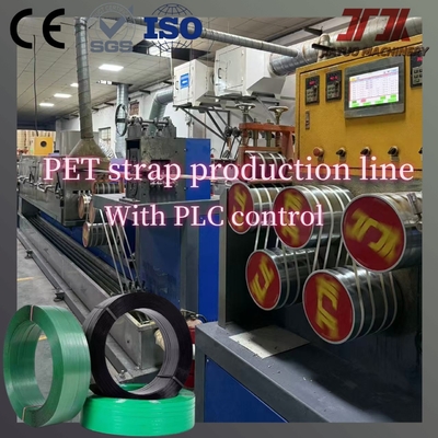 Packaging machinery 9-25mm PET plastic steel strapping production line PET strapping equipment with 100% PET crushed material and bottle flakes
