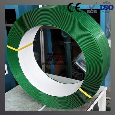 Bright Polyester PET Strapping Band 200mm 406mm Core Logo Printing With Good Straightness Use For Heavy Cargo