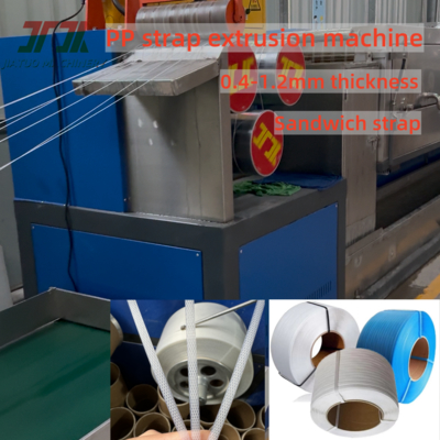 200kg/H PP Strap Making Machine With Automatic Winding Making Straightness PP Strapping 5-19mm