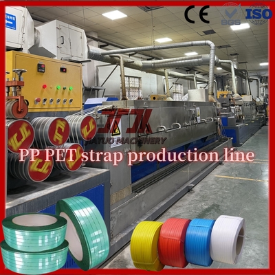 Plastic PP Strap Making Machine 100 KW Polypropylene Band Production Line
