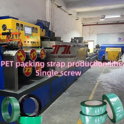100% Recycled Bottle Flakes Material PET Strap Making Machine with PLC control