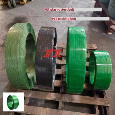 19mm PET Plastic Steel Strap Green PET Strapping belt Surface Embossed Finish