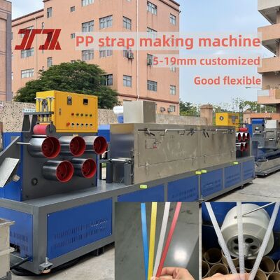 Double Screw Pp Plastic Sandwich Strap Making Machinery With 250-300m/min Running Speed
