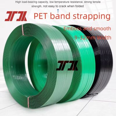 9-32mm Green Black PET Packing Belt PET Strapping Use For Cargoes Packing