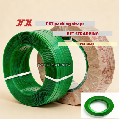 High-speed 19mm Green PET packaging straps PET packaging belt for Pneumatic strapping tool