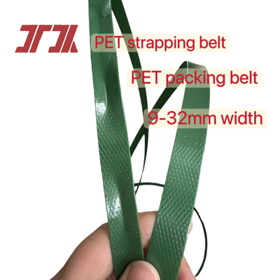 Green PET strapping 16mm automatic PET packaging strapping PET strap for automatic strapping tools