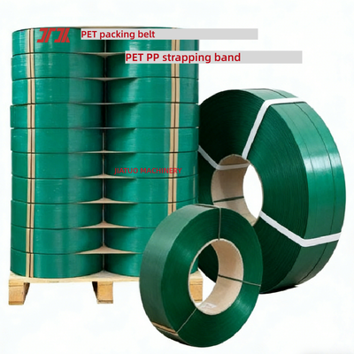 Green PET strapping 16mm automatic PET packaging strapping PET strap for automatic strapping tools
