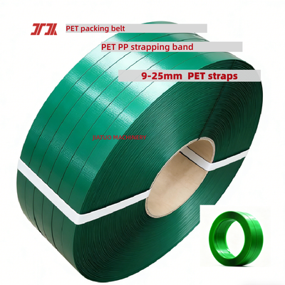 Green PET strapping 16mm automatic PET packaging strapping PET strap for automatic strapping tools