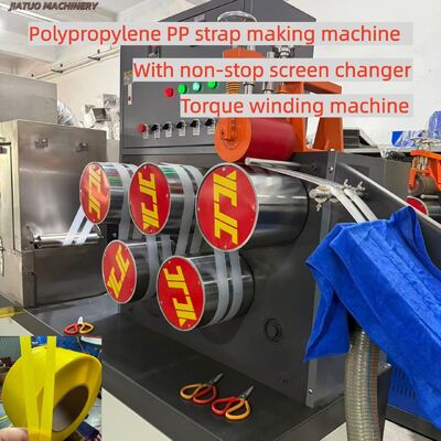 High Efficient PP Strap Production Machine With PLC Control And Automatic Screen Changer 230-260kg/h