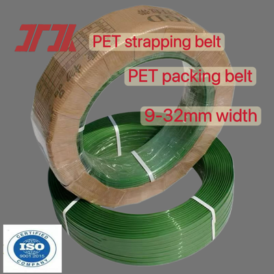 Green PET strapping 16mm automatic PET packaging strapping PET strap for automatic strapping tools