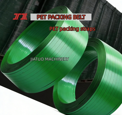 High-speed PET strapping 16mm green PET packaging belt for pneumatic strapping machines