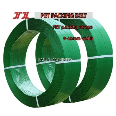 High-speed PET strapping 16mm green PET packaging belt for pneumatic strapping machines