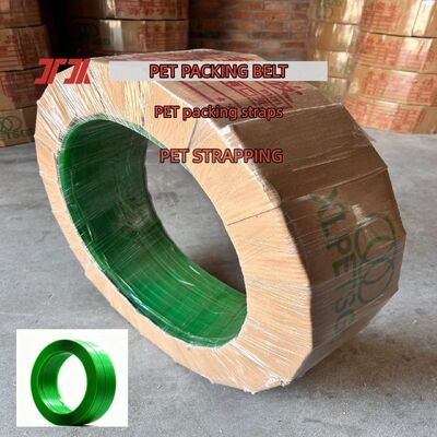 PET strapping 12mm PET packaging strap green PET strapping steel strap from 100% recycled material