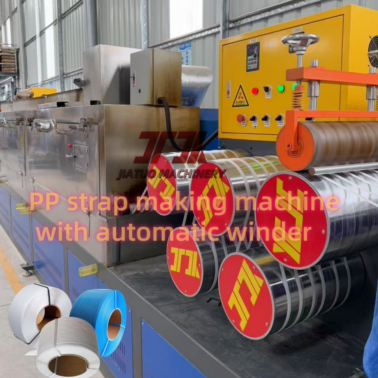 Strap Making Machine Single Screw PP Strap Making Machine with non-stop screen changer and ...