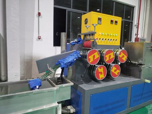 300KW 0.6mm PET Strap Extrusion Line Twin Screw Strapping Band Making  Recycled PET Strap Extrusion Line