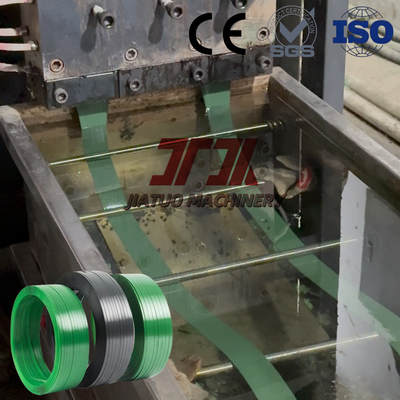 9-32mm Width Plastic PET Flakes Recycling Material Strap Making Production Line With Melt Pump And Precise Die Head