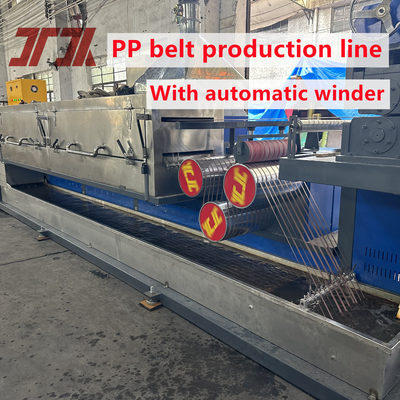 Automatic Take-Up PP Strap Band Extrusion Line With 125MM Screw Material 350-380kg/H