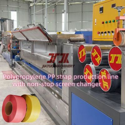 Single Screw PP Strap Band Making Machine With Automatic Feeding System And Winder