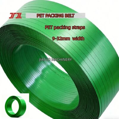 Green PET strapping 16mm automatic PP PET packaging strapping PET strap for automatic strapping tools