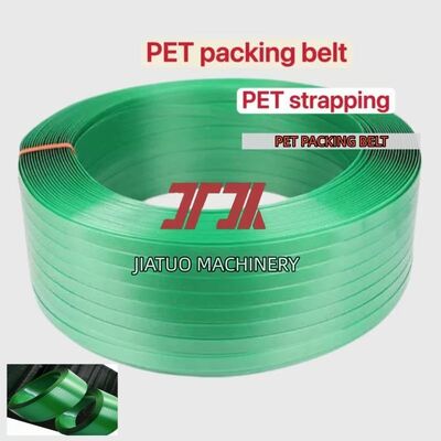 PET Plastic Steel Packaging 16mm Green PET strapping belt for automatic strapping